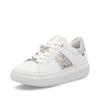 Rieker Laced Platform May Trainer - White Silver